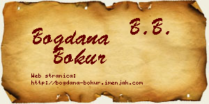 Bogdana Bokur vizit kartica